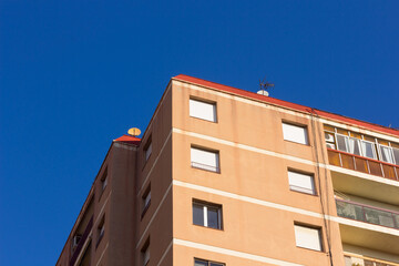Building corners, working class neighbourhood windows