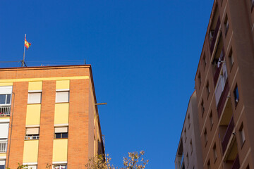 Building corners, working class neighbourhood windows