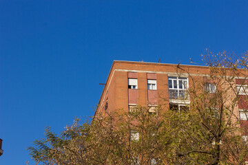 Building corners, working class neighbourhood windows