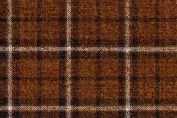ragged grungy seamless checkered texture of classic coat tweed brown fabric with white and black stripes for gingham, plaid, tablecloths, shirts, tartan, clothes, dresses, bedding, blankets - 423679657