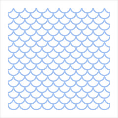 Seamless pattern of mermaid scales Beautifully arranged fish scales. Isolated on background