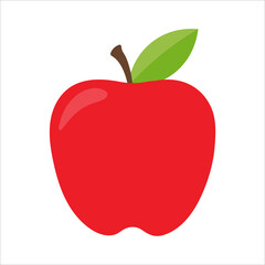 Vector bitten red apple Apple cut in half Leave space for adding text.