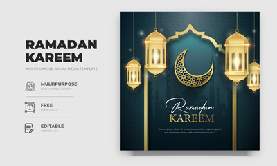Ramadan Kareem Social Media Post Template