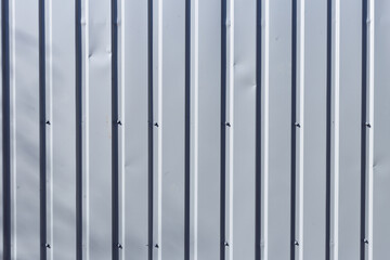 Vertical corrugated metal sheet wallcan used for backgrond