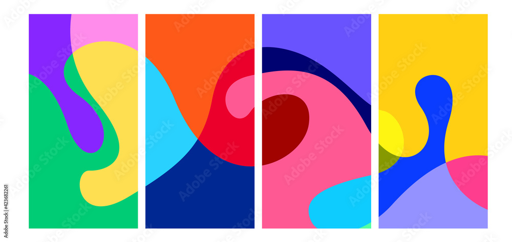 Aufkleber vector colorful liquid abstract background pattern