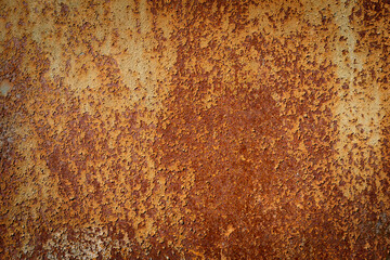 Colored rusty stained metal wall texture pattern can used for background