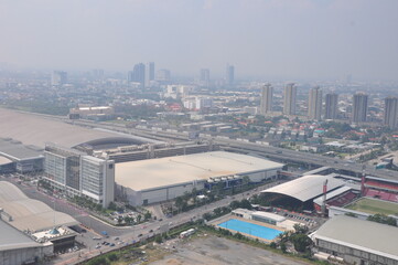 Helicopter flying sightseeing around Bangkok