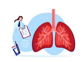 Doctors Pulmonologists Researcher,Curing,Researching Lungs,Trachea,Bronchi.Analyze Respiratory System.Medical Hospital Staff Consilium Consultation.COVID, Fever,Pneumonia Treatment.Vector Illustration