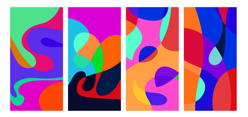 Fototapeta premium Vector colorful liquid abstract background pattern