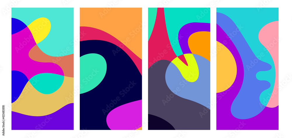Aufkleber vector colorful liquid abstract background pattern