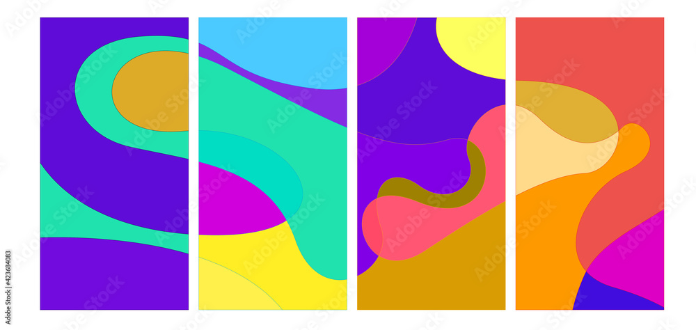 Aufkleber vector colorful liquid abstract background pattern