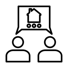 Property Consulting Icon Illustration