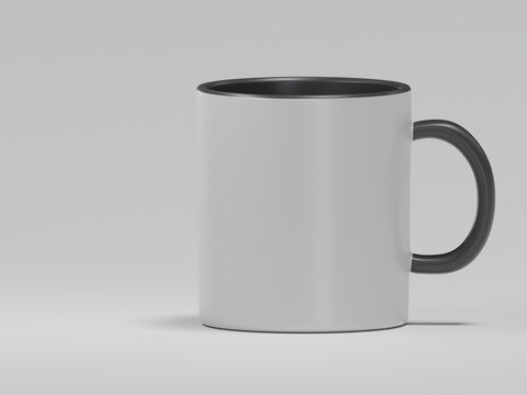 white cup isolated on white background