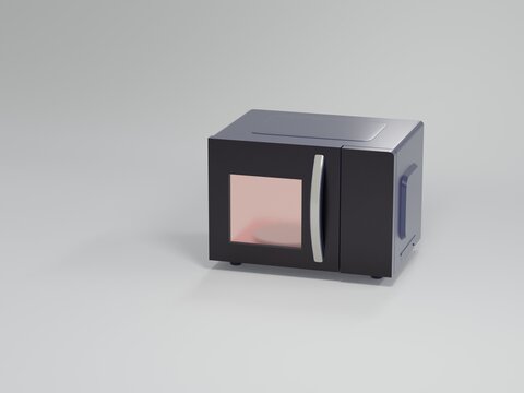 Microwave isolated on white background