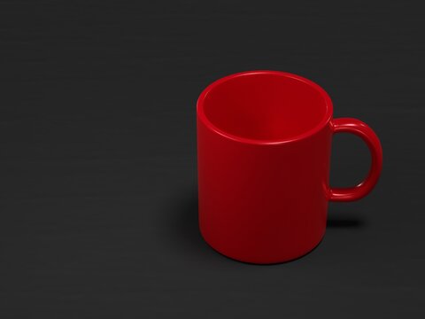 red cup on black background