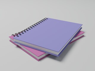 notebook stack and ready to use for mockup