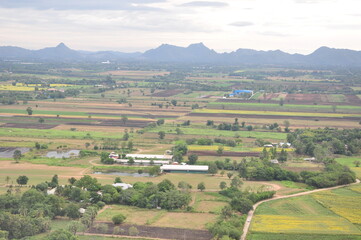 Helicopter ride Nature view in thailand