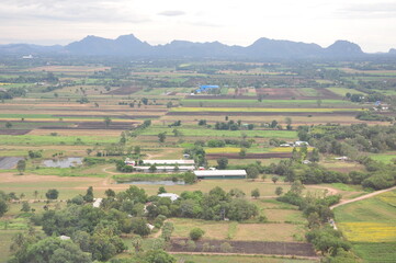 Naklejka premium Helicopter ride Nature view in thailand