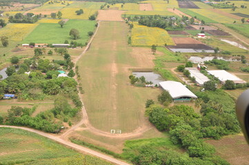 Helicopter ride Nature view in thailand