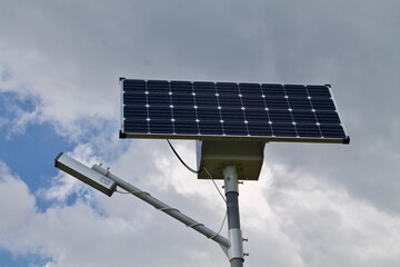 Obraz premium solar panels on a roof