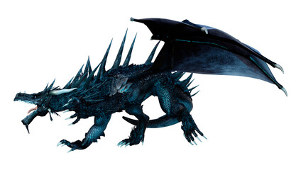 Fototapeta premium 3D Rendering Fairy Tale Dragon on White