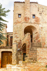 Fototapeta na wymiar Picturesque medieval Italian village of Aliano, in Basilicata, in the south of Italy