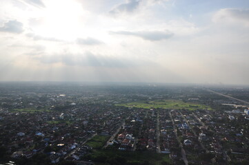 Helicopter ride Nature view in thailand