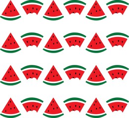 Slices of watermelon pattern illustration