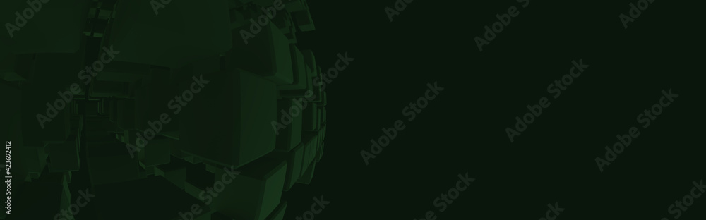 Poster abstract 3d cube background, 3d illustration of abstract background with thousand cube in 3d perspec