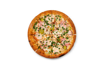fresh pizza on a white background small