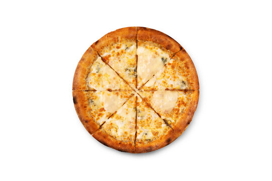 fresh pizza on a white background small