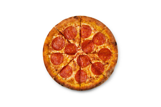 fresh pizza on a white background small
