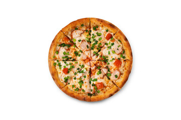 fresh pizza on a white background small