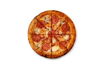 fresh pizza on a white background small