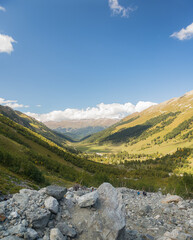 Fototapeta na wymiar Mountain landscape. Karachay-Cherkessia, Russia.