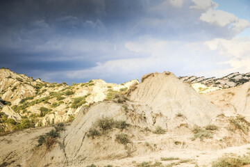 Fototapeta na wymiar Desert landscape of Aliano badlands in Basilicata, southern Italy