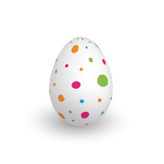 Colorful 3D realistic Easter egg