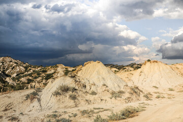 Desert landscape of Aliano badlands in Basilicata, southern Italy