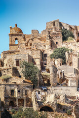 Abandoned medieval village of Craco, in Basilicata, southern Italy