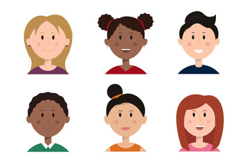 Portraits of people, men and women smiling