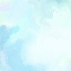 Fluid art of light blue colors. Abstract colorful background, wallpaper. Mixing paints. Modern art. Marble texture
