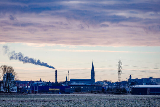Linkoping, Sweden The city skyline at dawn.