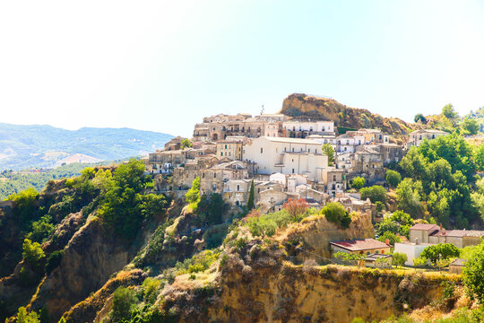 Picturesque medieval italian village of Tursi, in Basilicata in the south of Italy