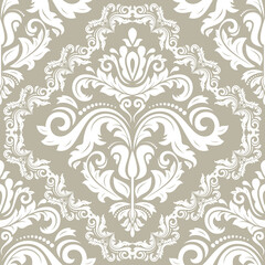 Classic Seamless Vector Fine Pattern With Arabesques