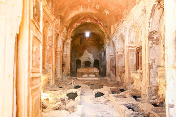 Remains of a medieval abbey in Tursi, Basilicata in the south of Italy. The abbey of Sait Francis