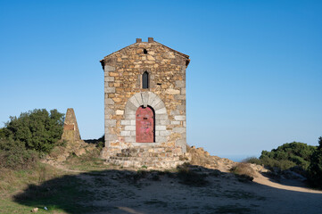 Fototapeta premium Centered photograph of the hermitage of San Onofre in Badalona