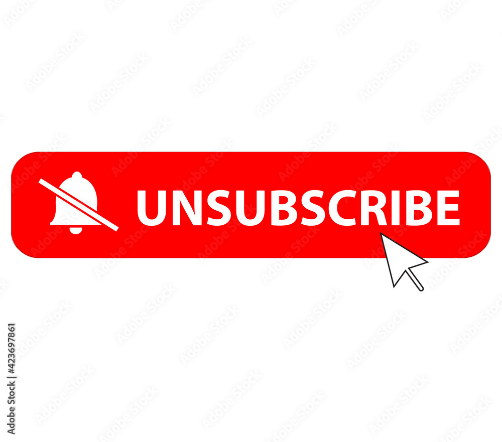 Poster unsubscribe icon on white background. flat style. text box unsubscribe button. unsubscribe symbols.