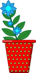 Flower in a pot illustration