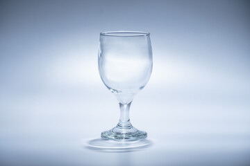 empty glass on a white