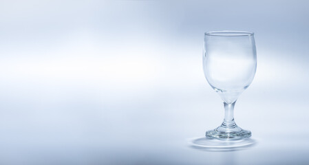 empty glass on a white